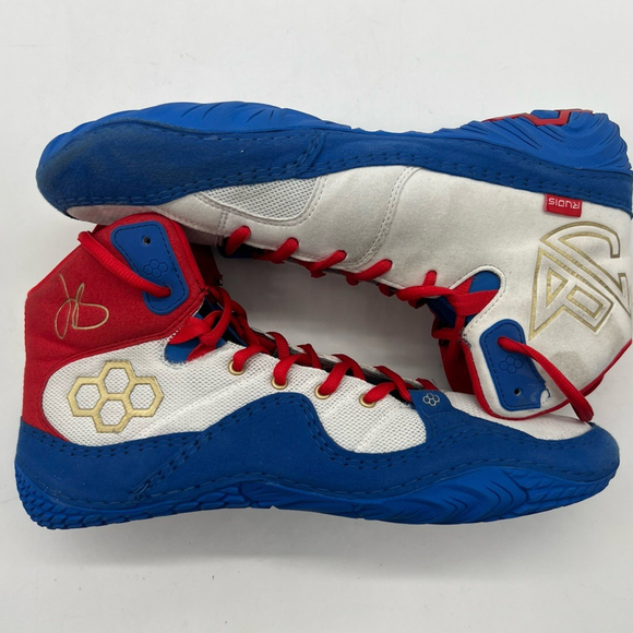 Rudis JB1 King Wrestling Men’s Size 11 Blue Red White Suede Mesh Boxing Shoes - Picture 5 of 12